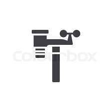 Wind gauge icon vector, filled flat ...